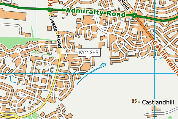 KY11 2HR map - OS VectorMap District (Ordnance Survey)