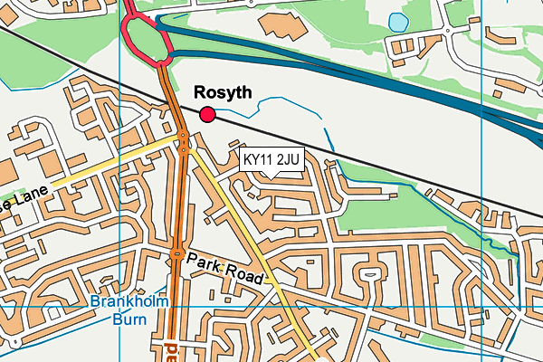 KY11 2JU map - OS VectorMap District (Ordnance Survey)