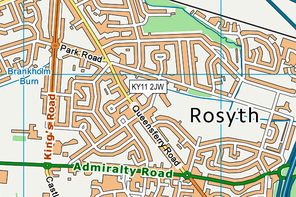 KY11 2JW map - OS VectorMap District (Ordnance Survey)