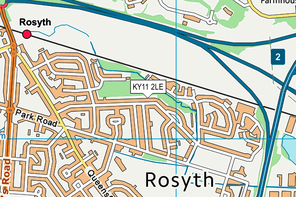 KY11 2LE map - OS VectorMap District (Ordnance Survey)