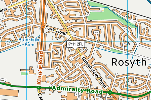 KY11 2PL map - OS VectorMap District (Ordnance Survey)