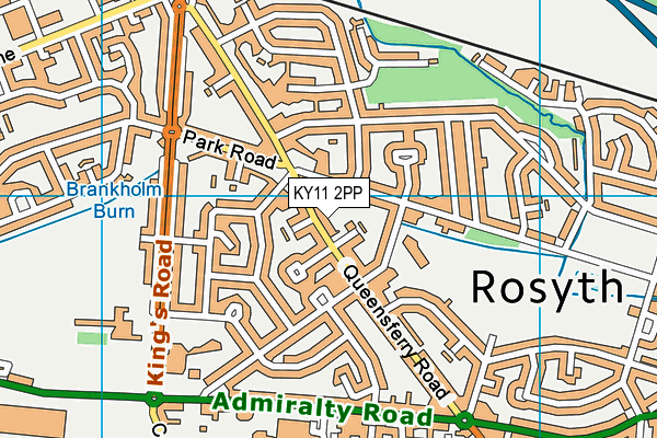 KY11 2PP map - OS VectorMap District (Ordnance Survey)