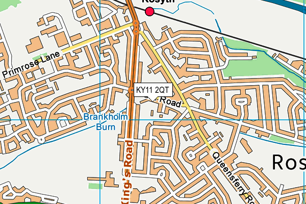 KY11 2QT map - OS VectorMap District (Ordnance Survey)