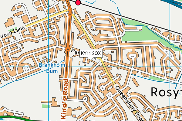 KY11 2QX map - OS VectorMap District (Ordnance Survey)