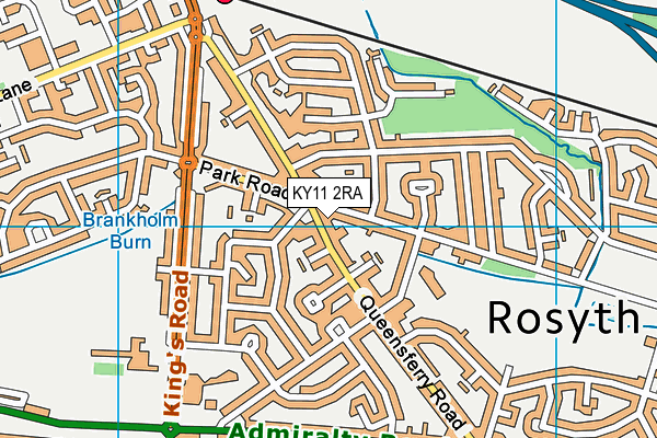 KY11 2RA map - OS VectorMap District (Ordnance Survey)