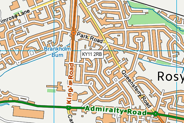 KY11 2RB map - OS VectorMap District (Ordnance Survey)