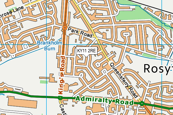 KY11 2RE map - OS VectorMap District (Ordnance Survey)