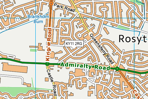 KY11 2RG map - OS VectorMap District (Ordnance Survey)