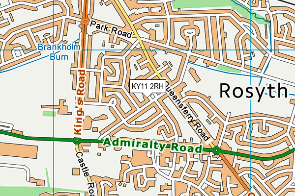 KY11 2RH map - OS VectorMap District (Ordnance Survey)