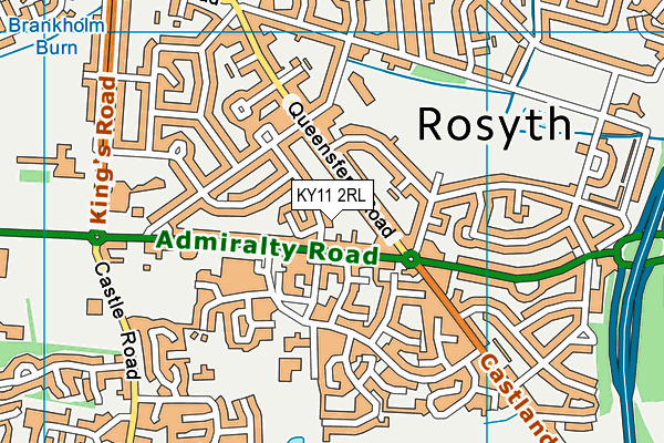 KY11 2RL map - OS VectorMap District (Ordnance Survey)