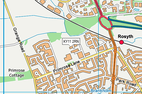 KY11 2RN map - OS VectorMap District (Ordnance Survey)