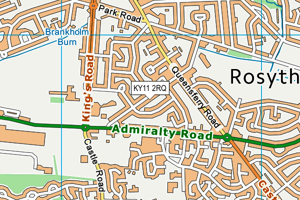 KY11 2RQ map - OS VectorMap District (Ordnance Survey)