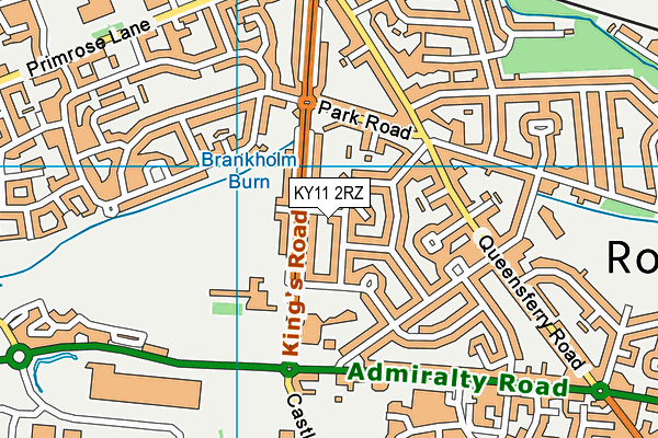 KY11 2RZ map - OS VectorMap District (Ordnance Survey)