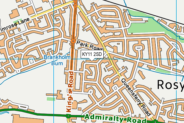 KY11 2SD map - OS VectorMap District (Ordnance Survey)