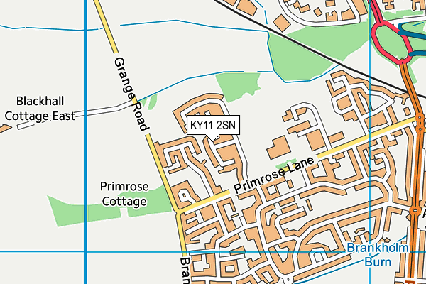 KY11 2SN map - OS VectorMap District (Ordnance Survey)