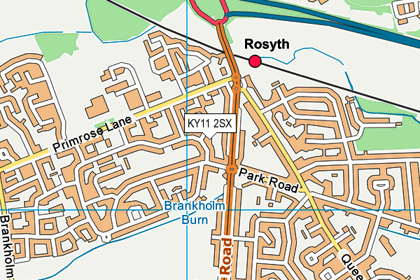 KY11 2SX map - OS VectorMap District (Ordnance Survey)