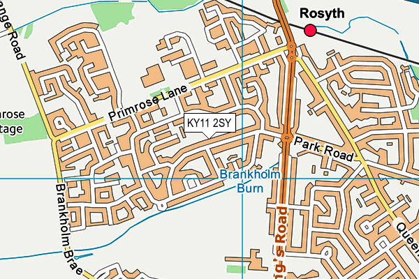 KY11 2SY map - OS VectorMap District (Ordnance Survey)