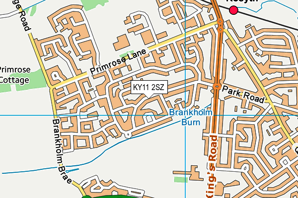 KY11 2SZ map - OS VectorMap District (Ordnance Survey)