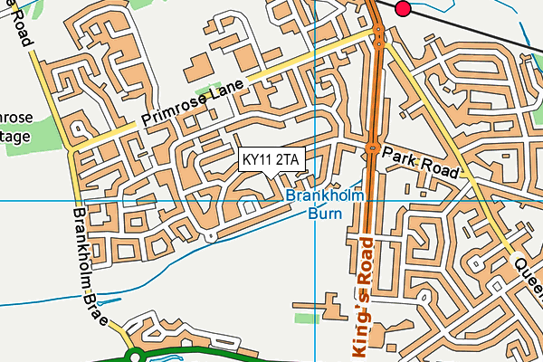 KY11 2TA map - OS VectorMap District (Ordnance Survey)