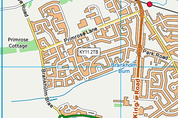 KY11 2TB map - OS VectorMap District (Ordnance Survey)
