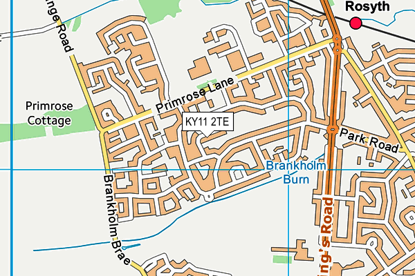 KY11 2TE map - OS VectorMap District (Ordnance Survey)