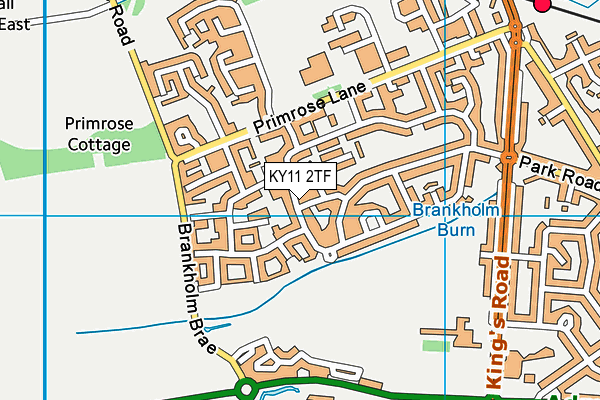 KY11 2TF map - OS VectorMap District (Ordnance Survey)