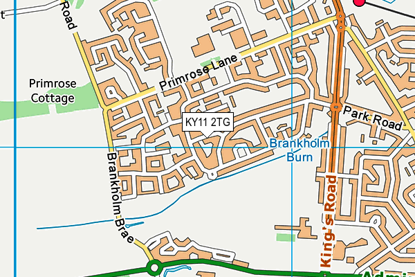 KY11 2TG map - OS VectorMap District (Ordnance Survey)