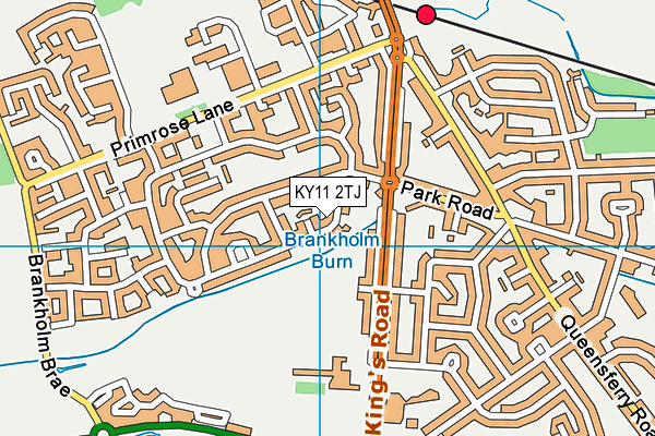 KY11 2TJ map - OS VectorMap District (Ordnance Survey)