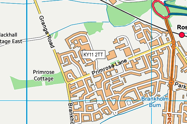 KY11 2TT map - OS VectorMap District (Ordnance Survey)