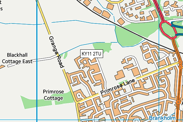 KY11 2TU map - OS VectorMap District (Ordnance Survey)