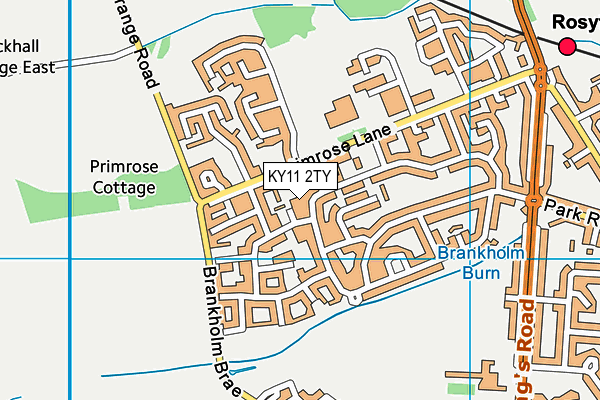 KY11 2TY map - OS VectorMap District (Ordnance Survey)