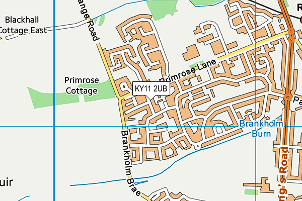 KY11 2UB map - OS VectorMap District (Ordnance Survey)