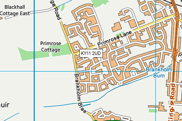 KY11 2UD map - OS VectorMap District (Ordnance Survey)