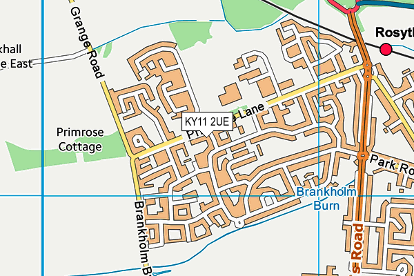 KY11 2UE map - OS VectorMap District (Ordnance Survey)