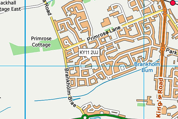 KY11 2UJ map - OS VectorMap District (Ordnance Survey)