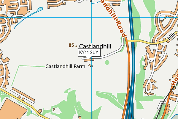 KY11 2UY map - OS VectorMap District (Ordnance Survey)