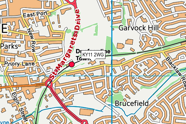 KY11 2WG map - OS VectorMap District (Ordnance Survey)