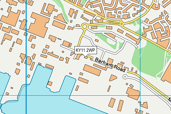 KY11 2WP map - OS VectorMap District (Ordnance Survey)