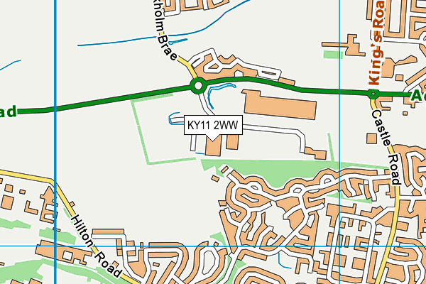 KY11 2WW map - OS VectorMap District (Ordnance Survey)