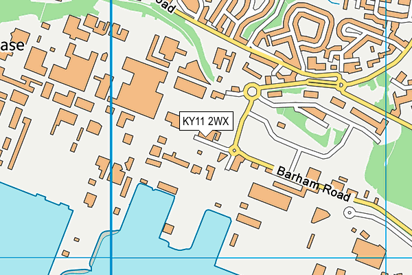 KY11 2WX map - OS VectorMap District (Ordnance Survey)