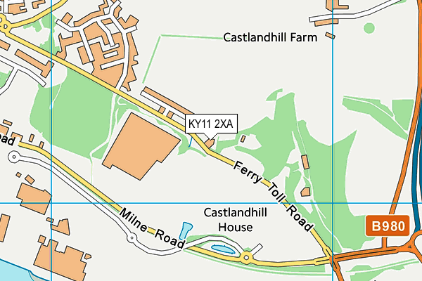 KY11 2XA map - OS VectorMap District (Ordnance Survey)