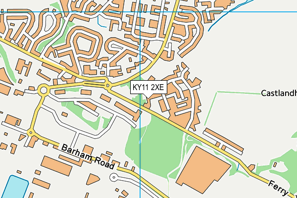 KY11 2XE map - OS VectorMap District (Ordnance Survey)