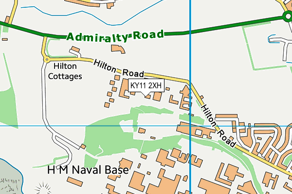 KY11 2XH map - OS VectorMap District (Ordnance Survey)