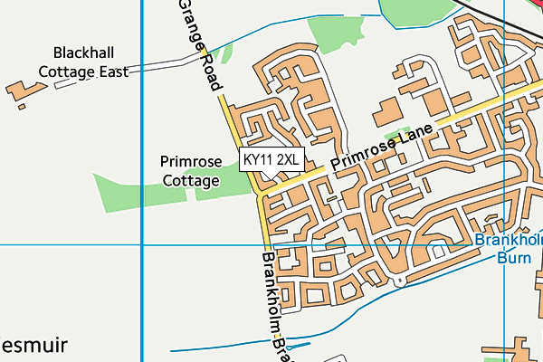 KY11 2XL map - OS VectorMap District (Ordnance Survey)