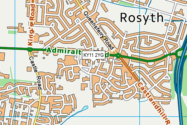 KY11 2YG map - OS VectorMap District (Ordnance Survey)