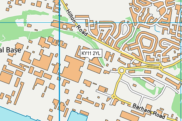 KY11 2YL map - OS VectorMap District (Ordnance Survey)