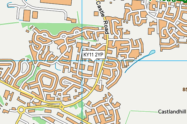 KY11 2YP map - OS VectorMap District (Ordnance Survey)