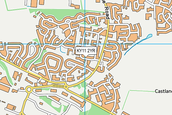 KY11 2YR map - OS VectorMap District (Ordnance Survey)