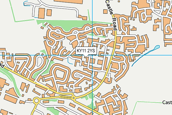 KY11 2YS map - OS VectorMap District (Ordnance Survey)