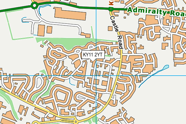 KY11 2YT map - OS VectorMap District (Ordnance Survey)